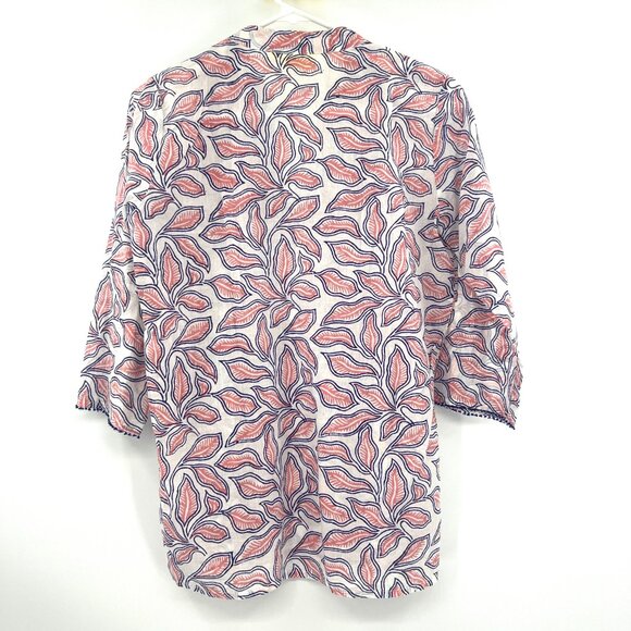 Roberta Roller Rabbit Leaf Print Blouse Women's XS - Picture 6 of 6